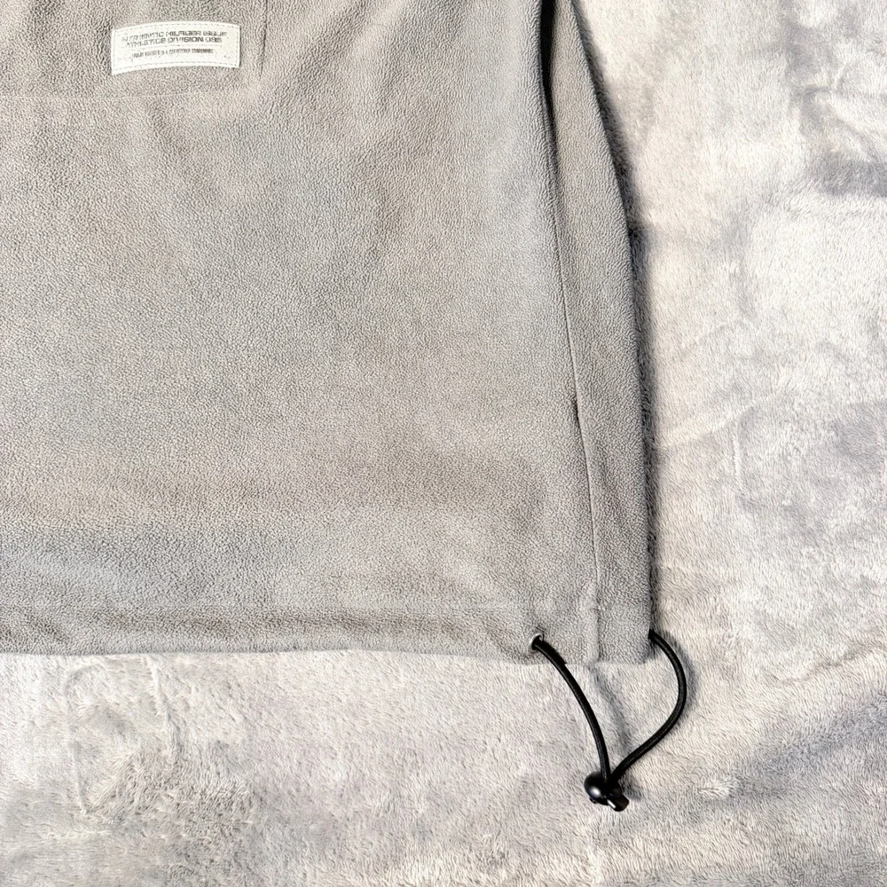 VTG Tommy Hilfiger Athletics Mens XL Gray Fleece Pullover Crew Zipper Pocket